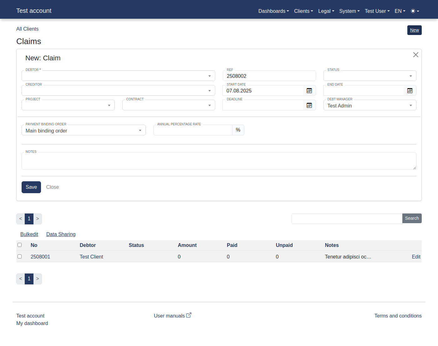 How to add a new claim? 11