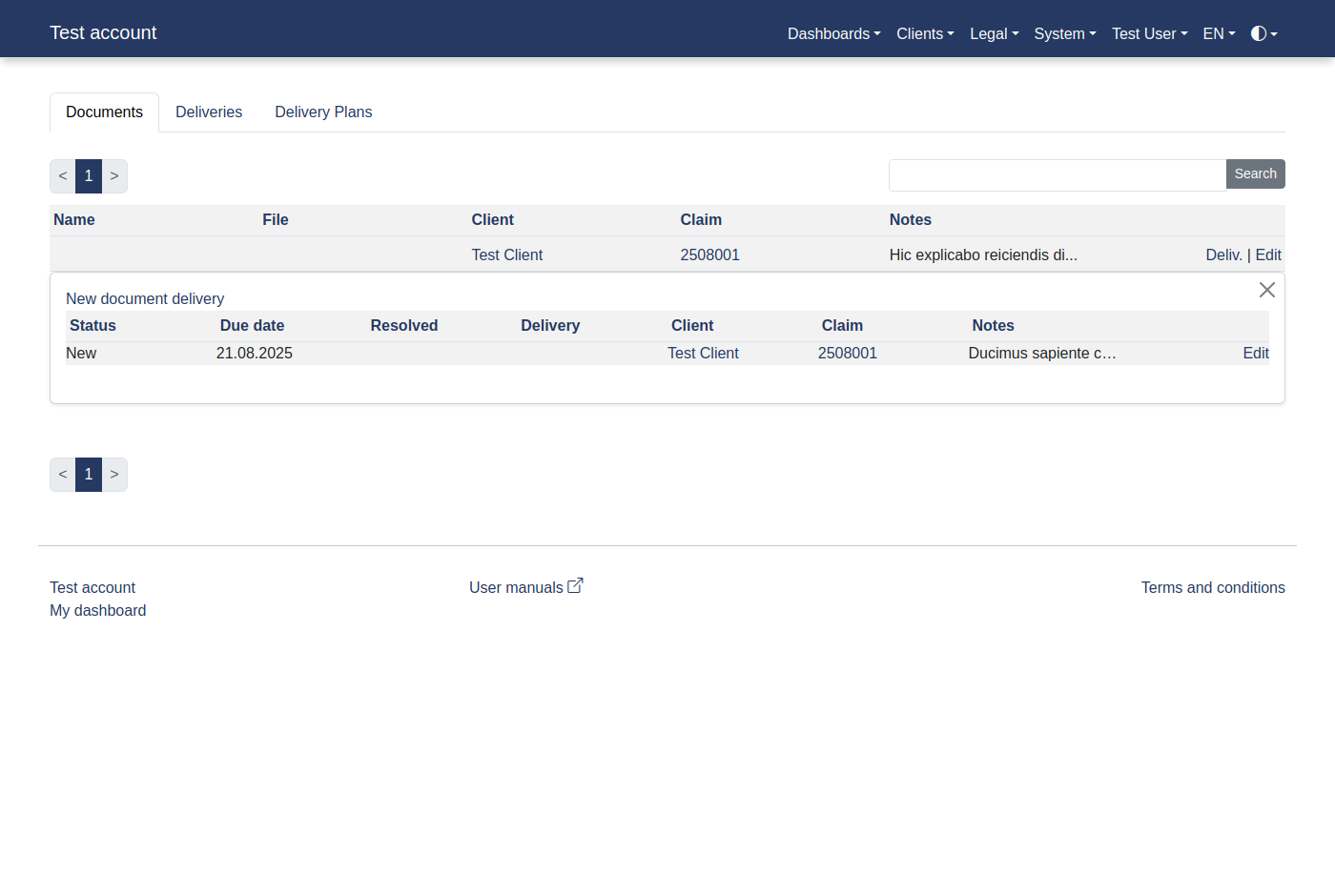 How to add a document delivery? 14