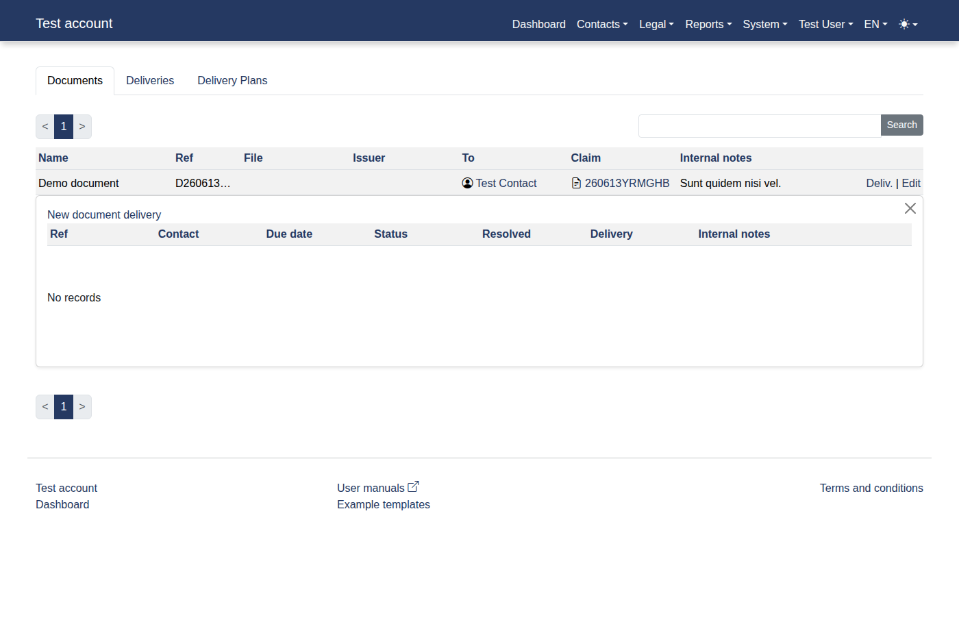 How to add a new document delivery report? 12
