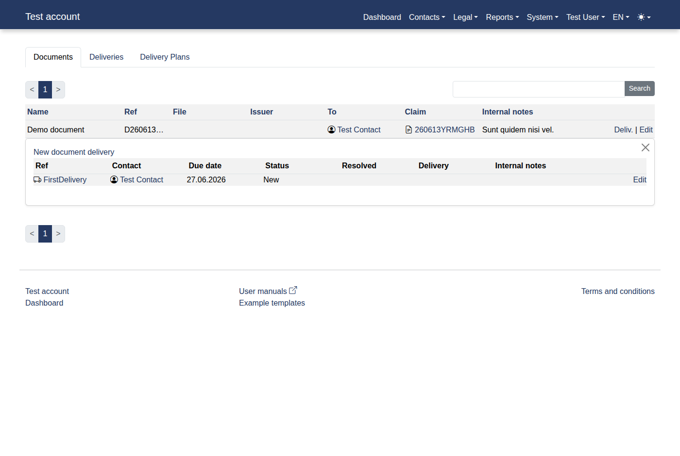 How to add a new document delivery report? 19