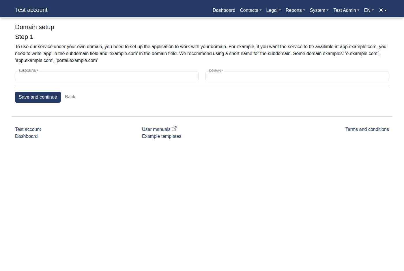 How to setup own domain? 12