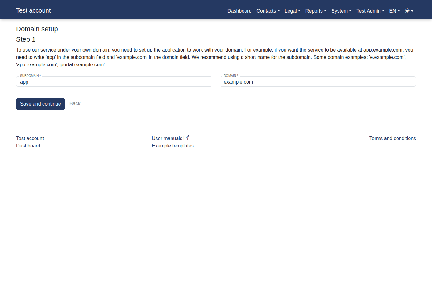 How to setup own domain? 15